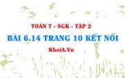 Bài 6.14 trang 10 Toán 7 Kết nối tri thức Tập 2